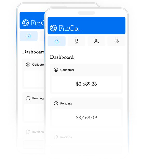 Screenshots of the dashboard project showing mobile version
